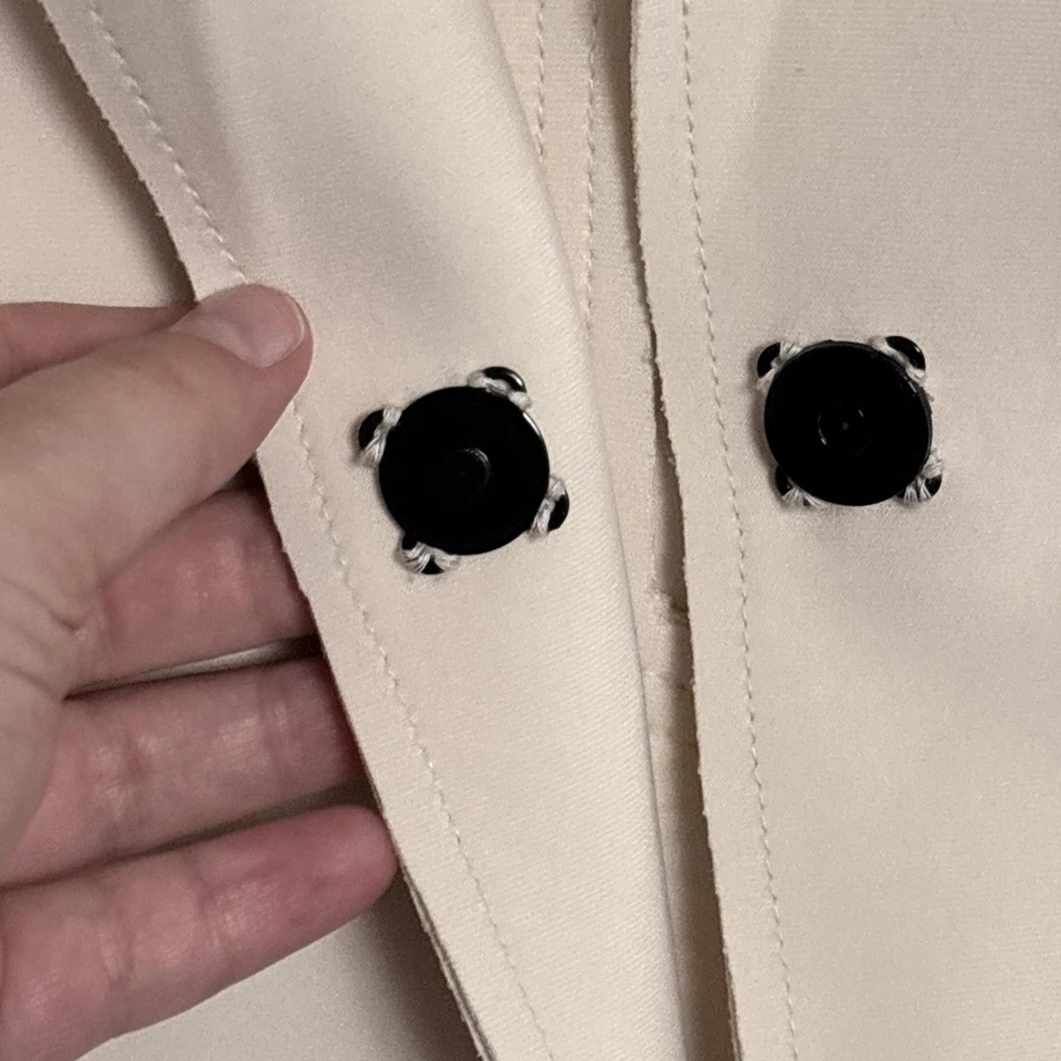 Blazer Tahari Medio Beige Ajustado Carrera Oficina Trabajo Chaqueta Minimalista Neutro Foto 4 de 4