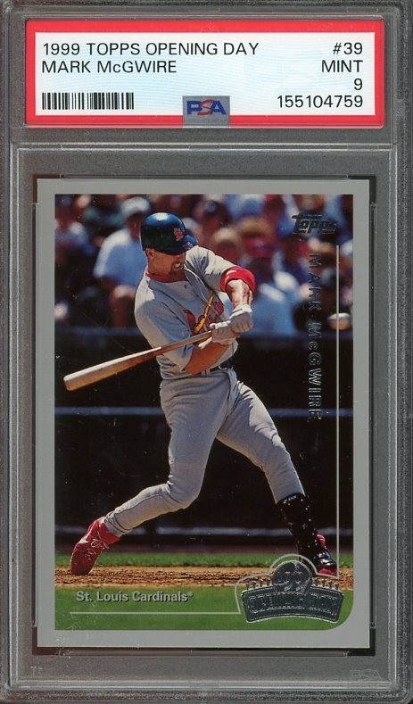 1999 Topps Opening Day #39 Mark McGwire MINT PSA 9 St. Louis Cardinals 4759