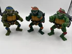 1991 Playmates TMNT Set Of (3) Talkin Turtles Vintage Ninja Turtles