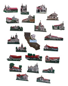 Celebrate America250 Historical California Missions 22 Large Lions Club Pins