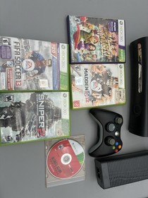 TESTED XBOX 360 Elite 120GB Black 5 Games Cords Controller Tested Working