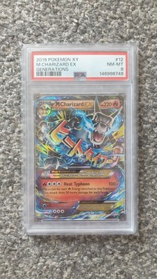 Pokemon Karte 2016 XY M Charizard EX Generationen #12 Graded PSA 8