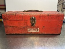 Vtg DUPLEX FORT SMITH ARKANSAS TOOLBOX No. 1119 19" X 7" X 7" USA