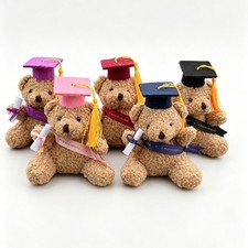 Graduation Teddy Bear Plush Gift with Cap Diploma Congratulation Decor
