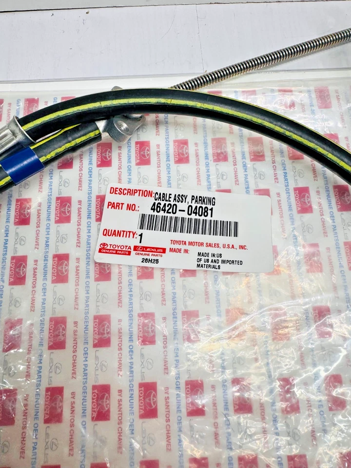 Cable de freno de estacionamiento trasero Tacoma 2016-2023 pieza original OEM 46420-04131 Foto 3 de 4