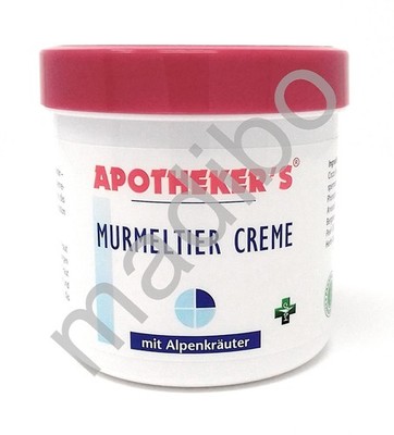 3,56 Euro pro 100ml Murmeltier Creme 250ml - Apotheker's mit Alpenkräuter