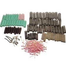 Vintage Hair Bristle and Plastic Rollers Clips Picks- Various Sizes and Styles