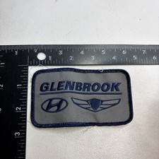 Vtg GLENBROOK Hyundai Car Dealer Patch (Genesis Logo Too I Think ? )67O7