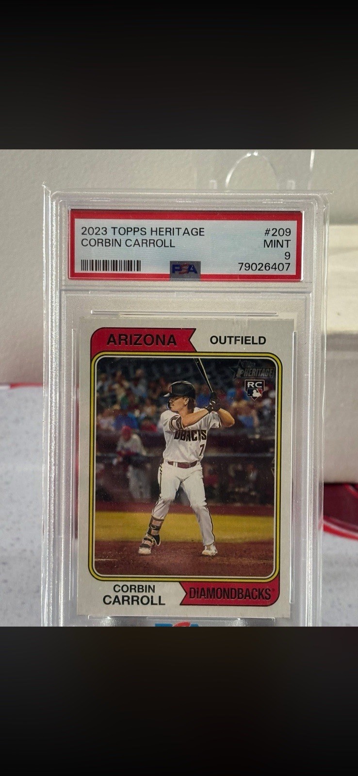 Topps Heritage 2023 Corbin Carroll RC PSA 9 Mint