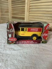 Coca-Cola 1:25 1927 Delivery Truck Bank Yellow Black Red Diecast Model 27246