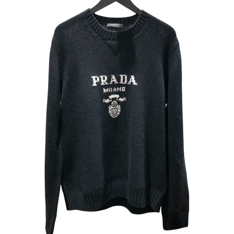 Maglione maglia PRADA UMB223 nero lana maglia uomo s