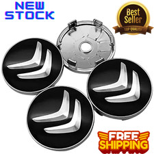 4x Citroen 60mm Alloy Wheel Centre Hub Caps in Black C1 C3 C4 DS3 Most Models UK