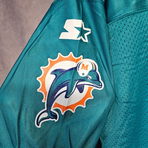 Vintage 90s Starter NFL Miami Dolphins Dan Marino 13 Aqua Jersey Youth L 14-16 - Picture 4 of 8
