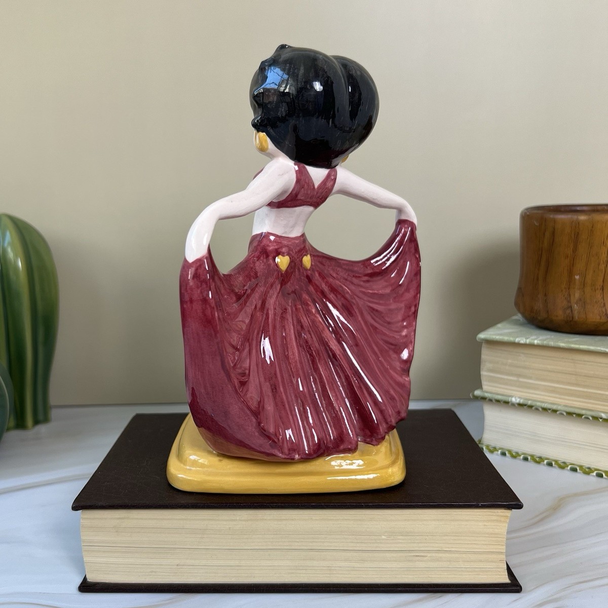 Vintage Betty Boop Ceramic Hand Painted Figurine Retro Kitschy