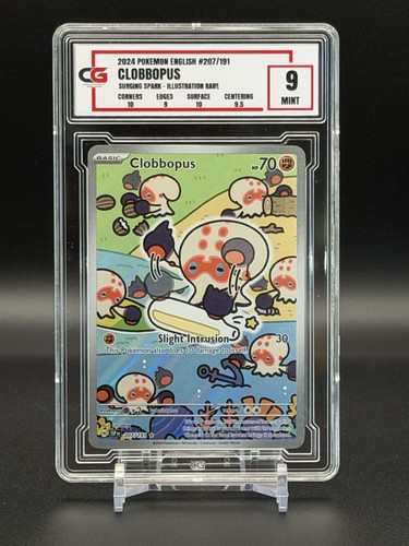2024 Pokemon Clobbopus Surging Sparks SSP #207/191 Illustration CG GRADED 9 MINT