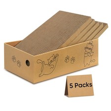 Cat Scratcher, 5 Packs in 1 Cardboard Cat Scratching Pad for Indoor Cats and ...