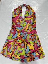 Show Me Your Mumu Jasmine Mini Dress Women Small Multi Floral Halter Neck CEB585