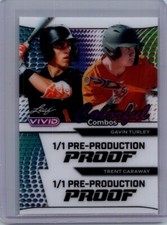 Gavin Turley Trent Caraway 2024 Leaf Vivid Baseball 1/1 Pre Production Proof