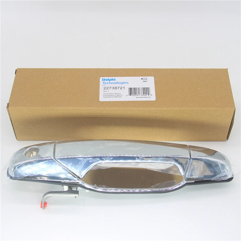 Manija de puerta exterior cromada delantera izquierda del lado del conductor para Chevy Cadillac 2007-2013 Foto 3 de 4