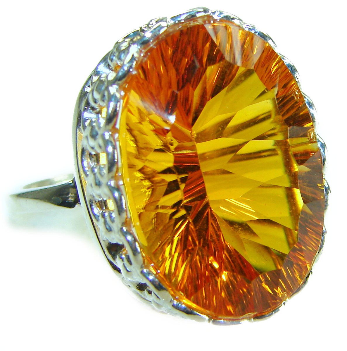 El Dorado Topaz Large Topaz Stone Golden Topaz 925 Sterling Silver
