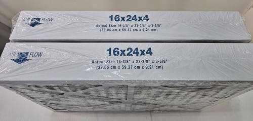 (2) Filterbuy 16x24x4 Pleated Air Filters Replacement HVAC AC Furnace (MERV 13) - Picture 3 of 6