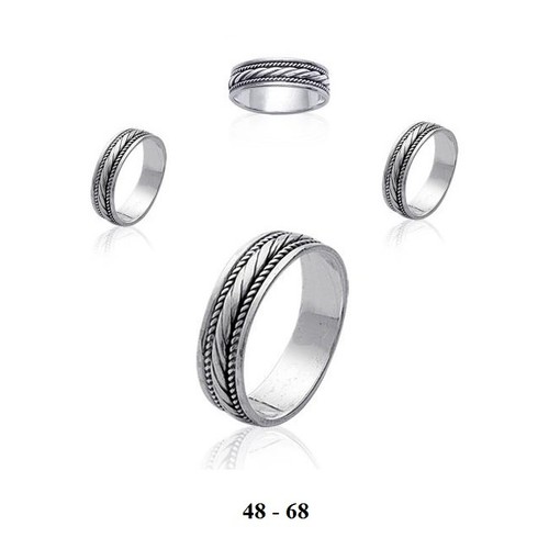 Bague Alliance T48 Tressée Argent Massif 925 de Dolly-Bijoux - Picture 2 of 7