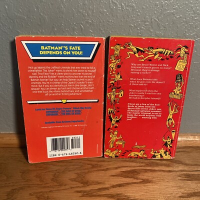 バットマン WHICH WAY GAME BOOKS 2 1980's Batman DC Books Which Way Batman The Jokers Joke Book