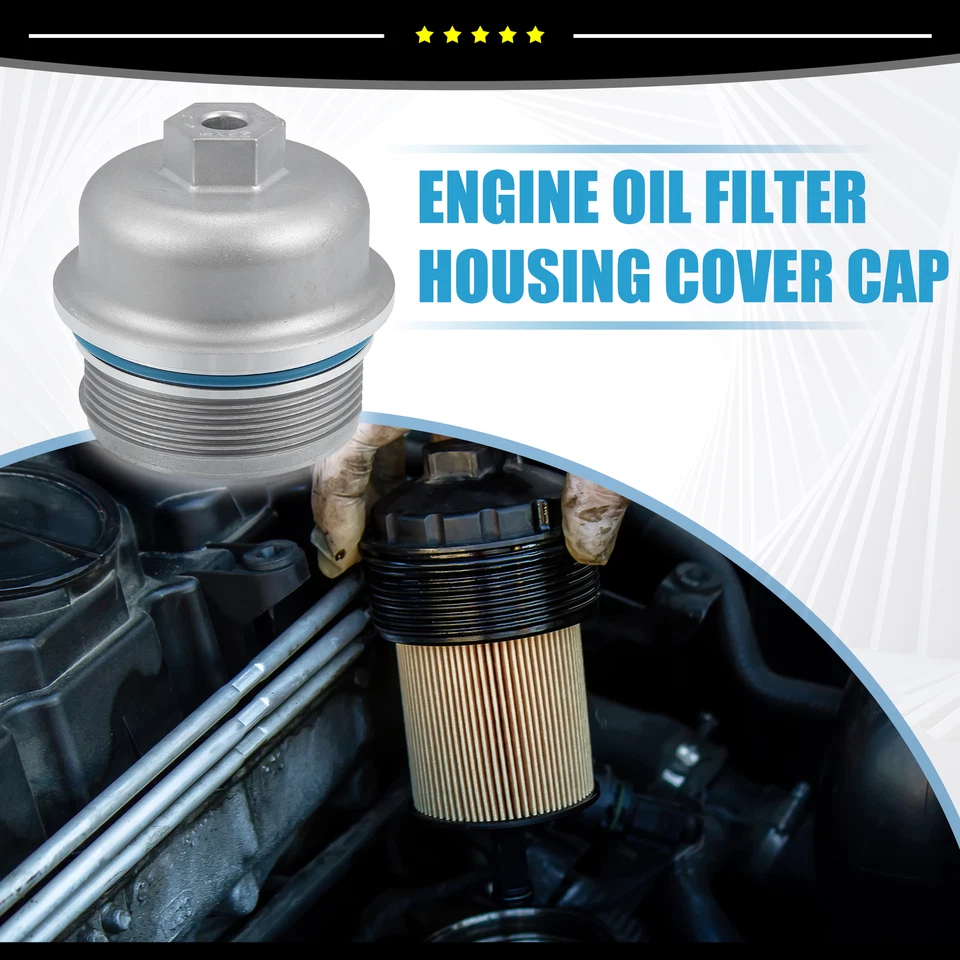 Pieza de 1 tapa de cubierta de carcasa de filtro de aceite de motor para Chevrolet Camaro 2010-2015 Foto 2 de 4