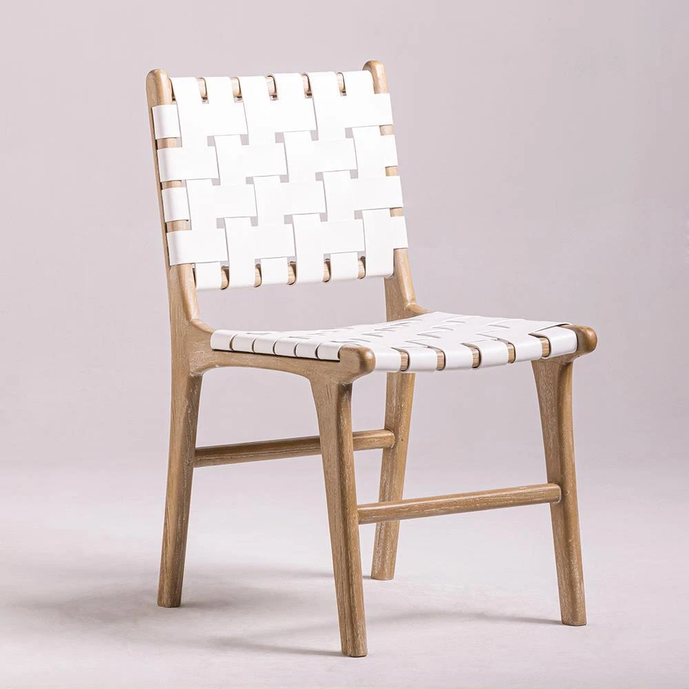 Leather strap dining sale chair