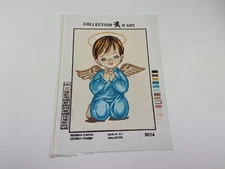 Collection D’art Boy Angel Needlepoint Tapestry Canvas 9in By 12in Home