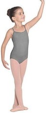 NWT  Bloch Girls Parem Microlux Camisole Leotard -Grey CL5607 -14