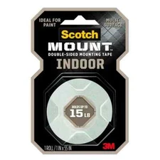 Scotch Mount Indoor Double-Sided Mounting Tape, 1 in x 55 in, 1 Roll