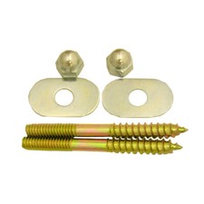 Lasco Toilet Screw Set, 1/4" x 2-1/2", Brass, 04-3611