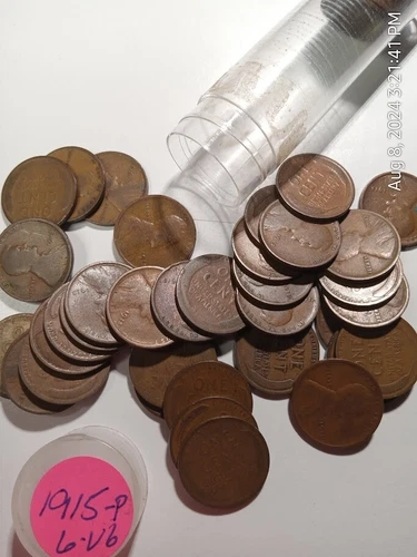 1915 Roll Lincoln cents (50) Good to Very Good Condition