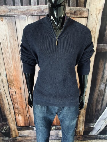 Ted Baker London LS Dark Blue Ribbed 1 