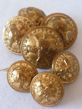 7 BOUTONS D'UNIFORME ANCIENS ÉCOLE POLYTECHNIQUE