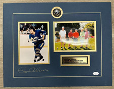 Rene Robert Signed Matted Buffalo Sabers Golf Tournament Display JSA COA