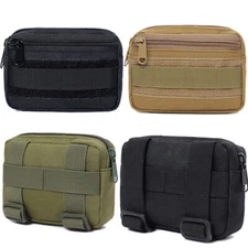 Tactical Molle Horizontal Admin Pouch Compact Utility EDC Tool Storage Gear Bag