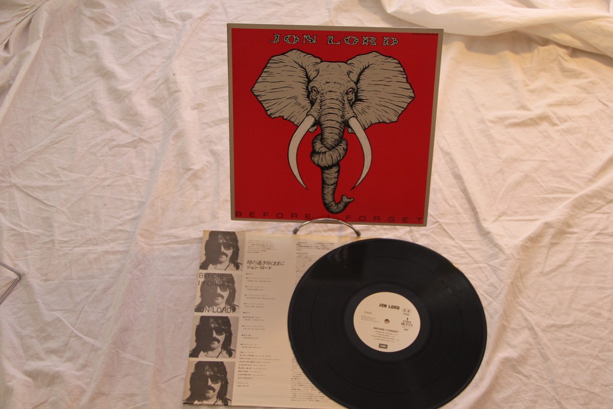 Before I Forget Jon Lord Rock Vinyl LP EMS-81516 Album Promo White