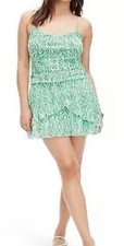 NWT Diane Von Furstenberg for Target Tiered Strappy Mesh Sea Twig Mini Dress XL