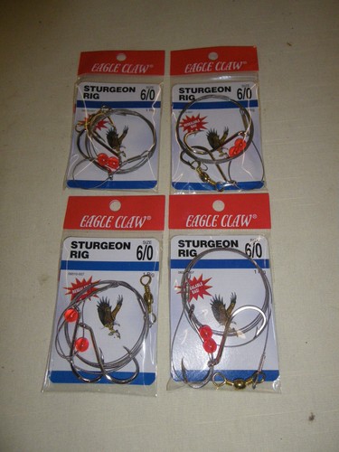Eagle Claw Sturgeon Rig - 06010-007 - Hook Size 6/0 - Nylawire - Lot Of 4 Rigs