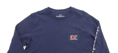 Vineyard Vines Boys Blue Blazer Football Whale Print Long Sleeve