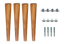 Wooden Furniture Tapered Cone Legs 10'' Beech Feet For Sofa Bed Various Colors