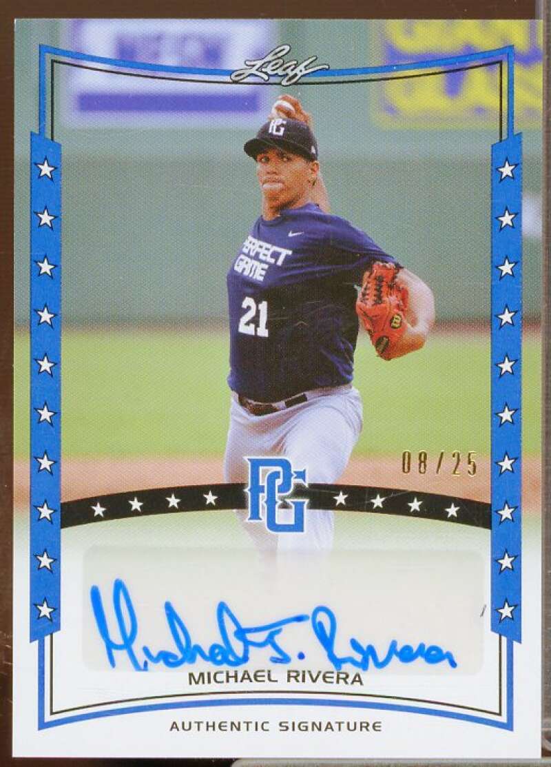 Michael Rivera Rookie 2014 Leaf Perfect Game Showcase Autographs Blue #AMR1 