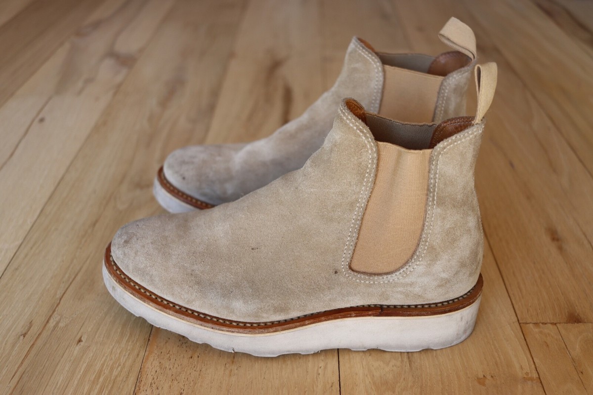 Viberg Chelsea Milkshake Calf Suede Morflex Sole Men Sz 4 Wmn Sz
