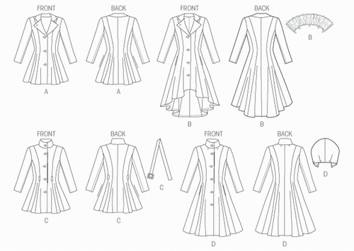 Abrigo de invierno estampado de corte; talla 40-48 - Imagen 8 de 8