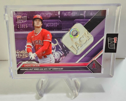 2023 Topps Now Shohei Ohtani #455C Game Used Base Relic - Purple Parallel 17/25