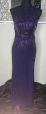 La Femme Purple Evening Gown Mermaid Prom Formal Size 0