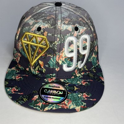 Carbon Elements Hat Embroidered Diamond Logo 99 Gold Snapback Adjustable Y2K 90s
