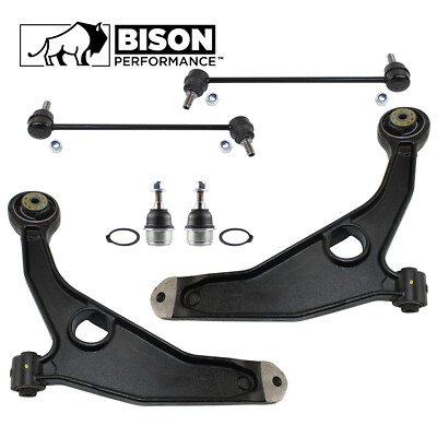 Bison Performance 6pc Front Lower Control Arm Ball Joint Sway Bar Kit For Dodge